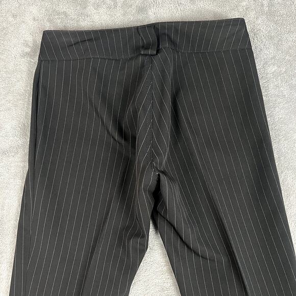 VTG Y2K Paris Blues Pants Womens 3 Low Rise Pinstripe Bootcut Dark Academia Alt - Picture 8 of 11